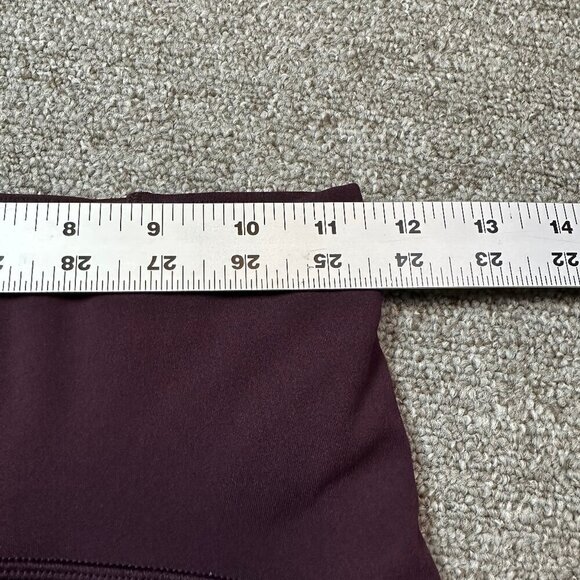 Lululemon Maroon Purple Cropped Running / Workout / Yoga Leggings Size 4 - Picture 2 of 4